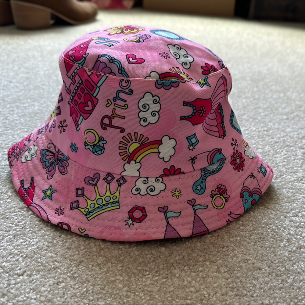 Pink Princess Bucket Hat for Kids